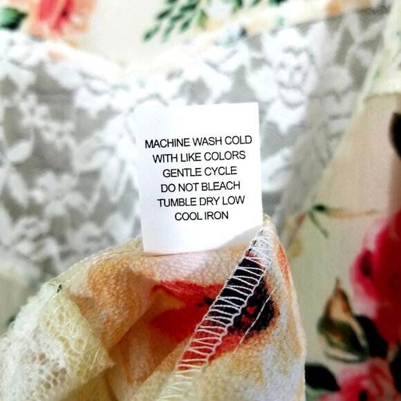 Moa Moa Floral Lace Trim Open Kimono Cardigan Cover Up 1X - Picture 10 of 12